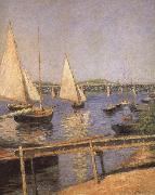 Sailing Boats at Argenteuil, Gustave Caillebotte